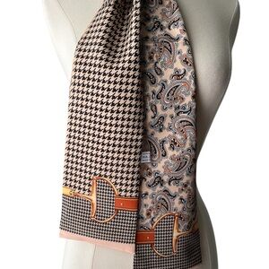 Elegant Patterned Sateen Scarf